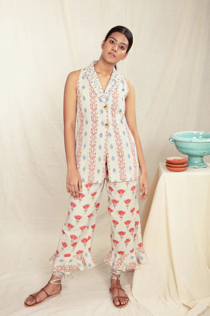 Notch Lapel Vest Top