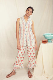 Culotte Pants With Ruffles