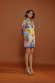 Aubergine Blazer Dress