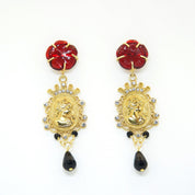 Red Crown Earrings