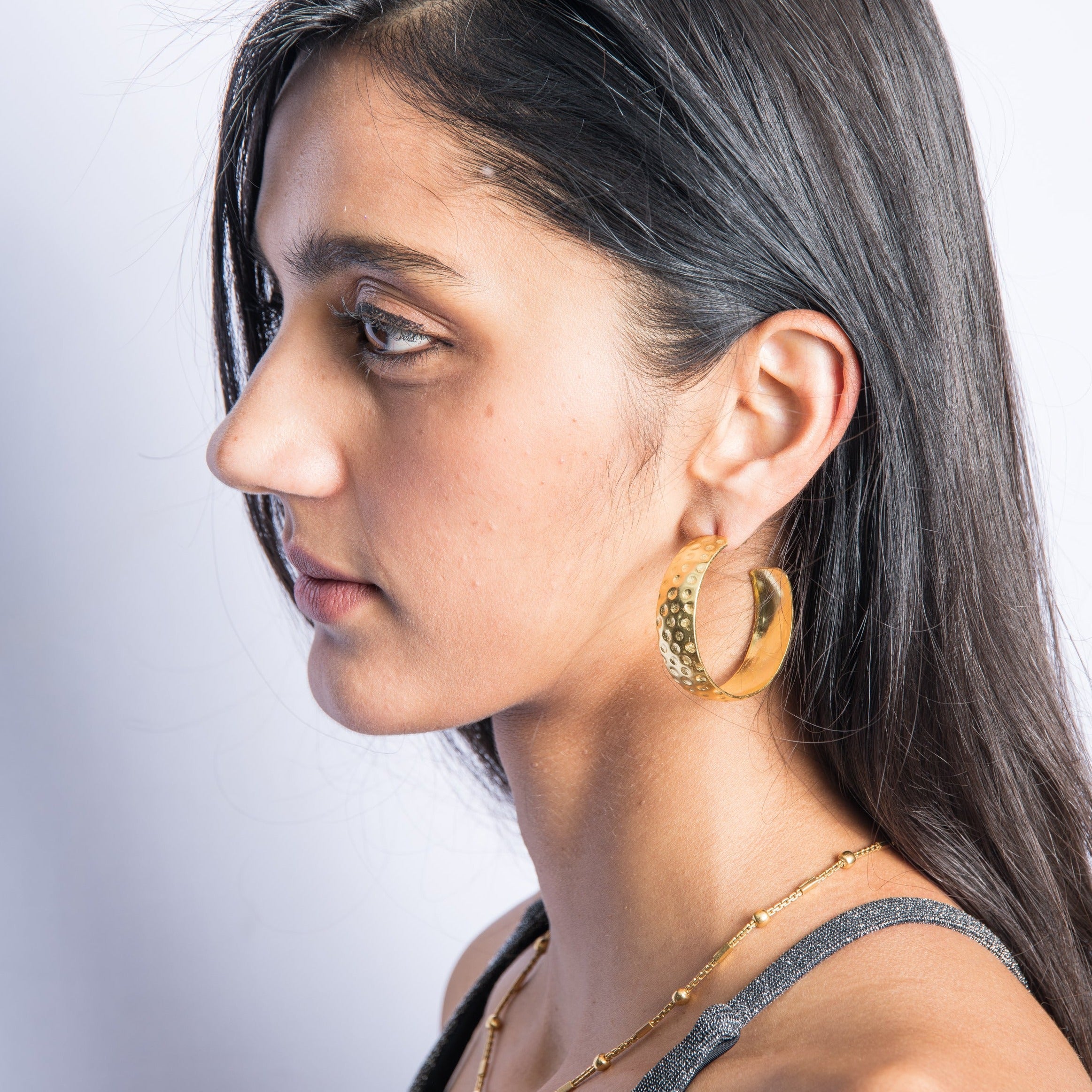 Textured Hoop Earrings