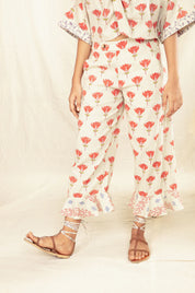 Culotte Pants With Ruffles