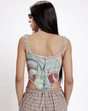 Filmy Embroidered Corset Top