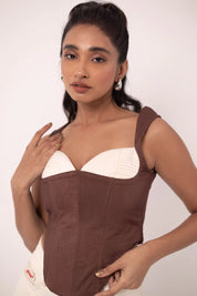 Mocha Swirl Corset Top