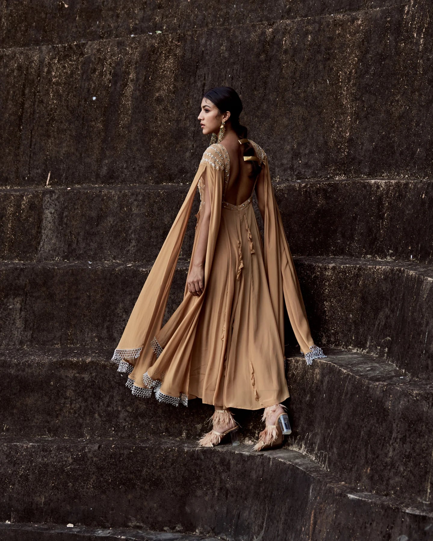 Zeta Cape Dress