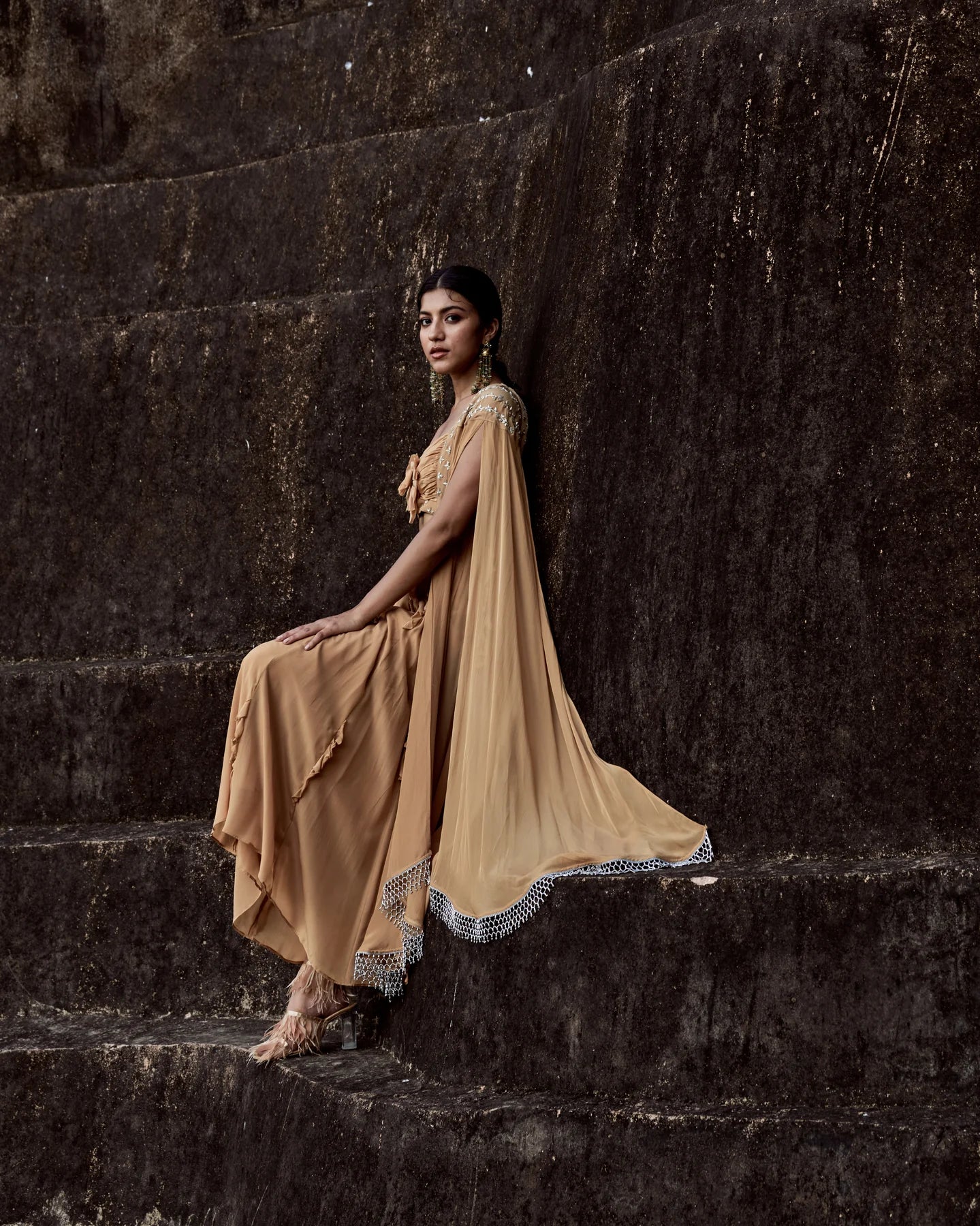 Zeta Cape Dress