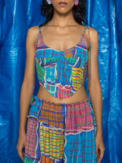 Gingham Corset Top