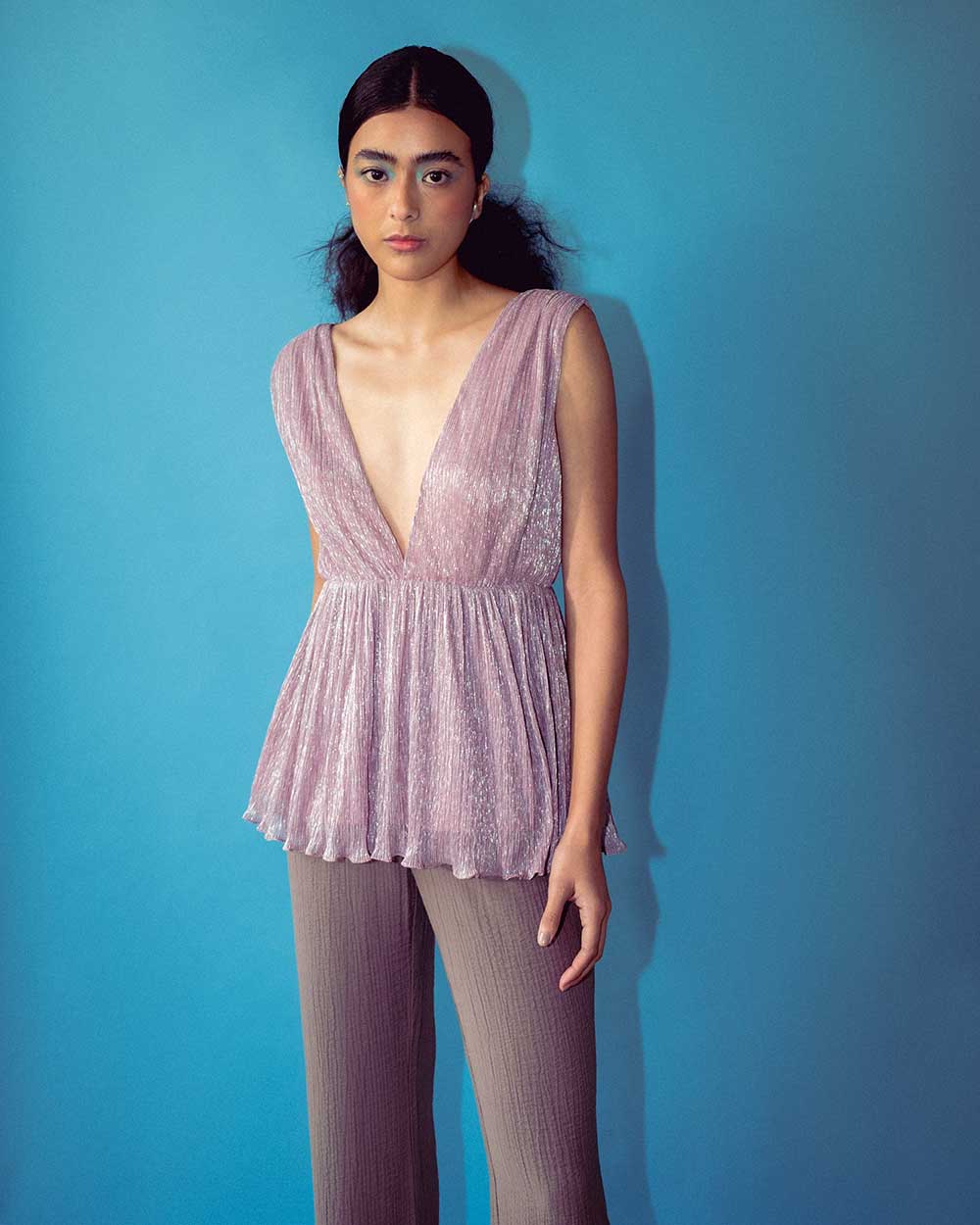 Polly Pleated Top
