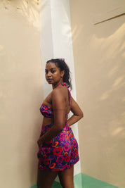 Oriental Poppy High Waist Shorts
