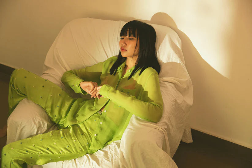Lime Green High Waist Pants